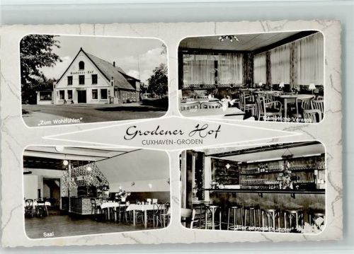 Groden Grodener Hof Innenaufnahmen gemütl. Veranda Theke Bar Saal