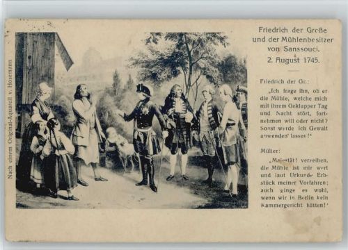 Friedrich der Große u.d. Mühlenbesitzer von Sanccouci anno 174 AK 5