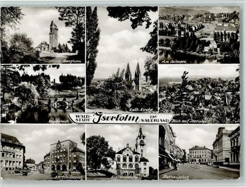Iserlohn Danzturm Rupenteich Am Schillerplatz Kath. Kirche Alexanderhöhe Seilersee Rathausplatz