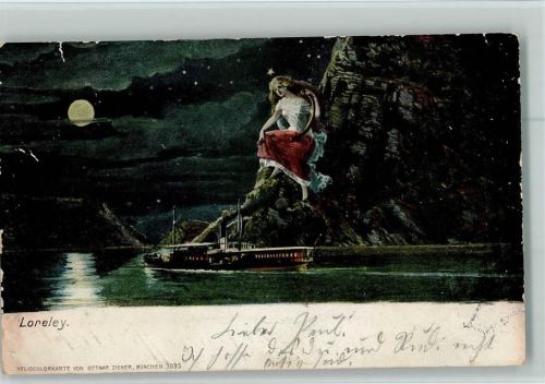 1905 Heliocolorkarte Ottmar Zieher 3095 AK Mondschein