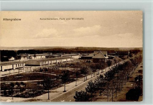 O3271 Altengrabow Kaiserbaracken, Park und Milchhalle AK Kaserne