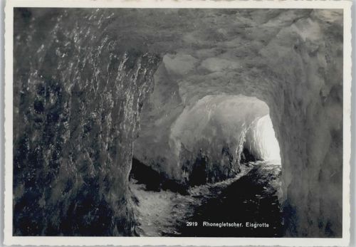 1950 Rhonegletscher Eisgrotte Foto AK