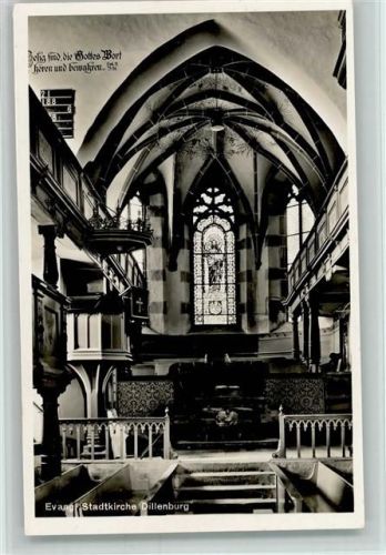 Dillenburg Evangel. Stadtkirche Innenaufnahme