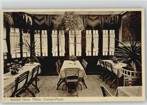Cochem 1920 - 1930 Gasthof Hermann Müller Innenansicht