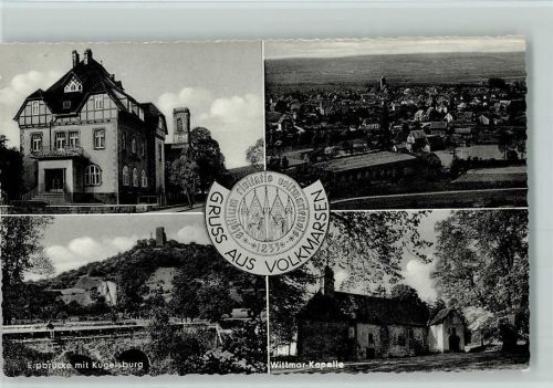 Volkmarsen Erpbrücke mit Kugelsburg Wittmar-Kapelle 4-Bildaufnahme