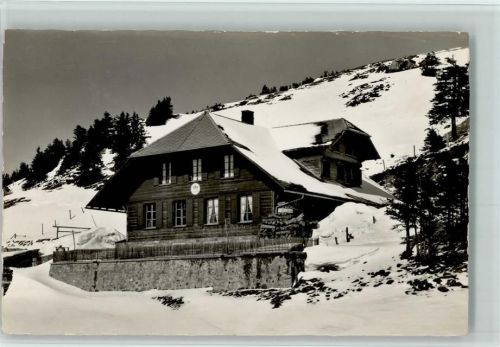 Hütte Selibühl und Naturfreundehaus Stempel ca 1955 AK