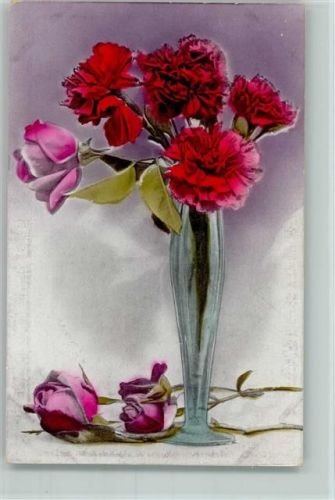 Vase mit Nelken - Wild & Kray Series Nr. 2390 AK