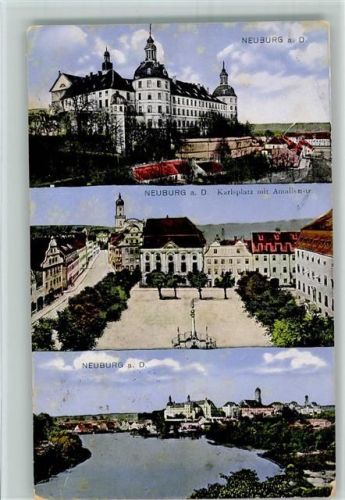 Neuburg Karlsplatz mit Amalienstraße 3-Bildaufnahme