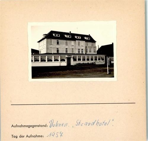 Duhnen Strandhotel Foto montiert auf Karton