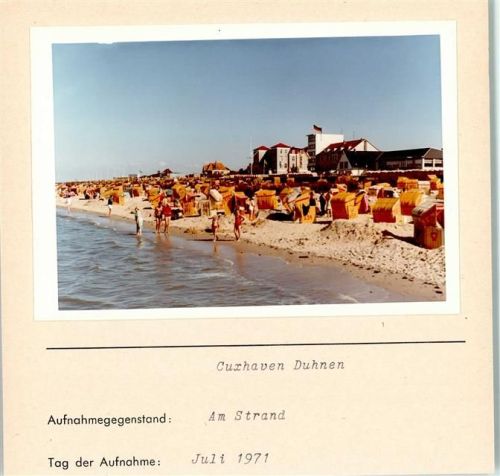 Duhnen Foto montiert auf Karton