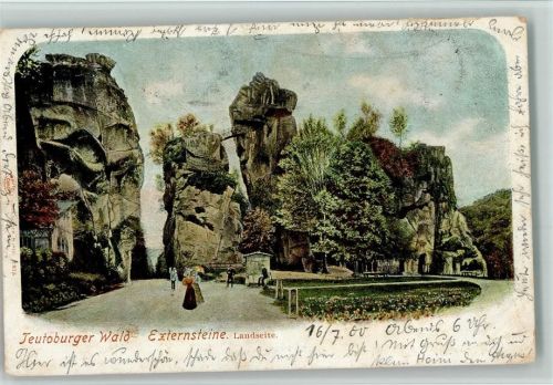Detmold 1900 Teutoburger Wald Externsteine Landseite