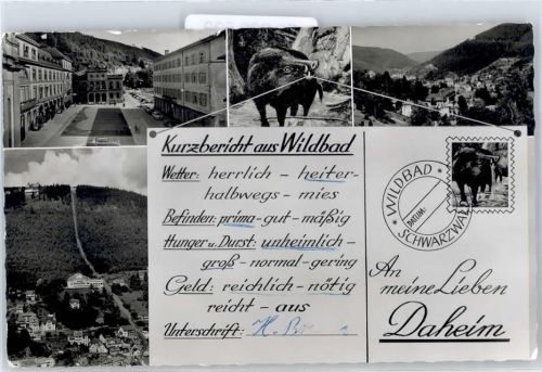 Bad Wildbad Kurzbericht, Humor-Karte
