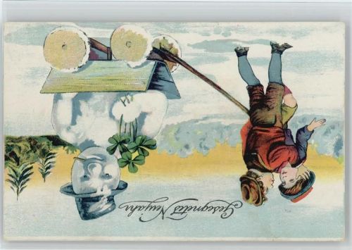 1919 Neujahr Litho AK