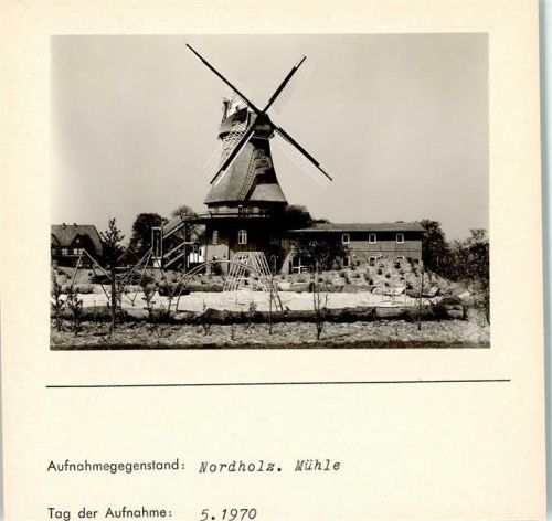 Spieka-Neufeld Mühle Foto montiert auf Karton