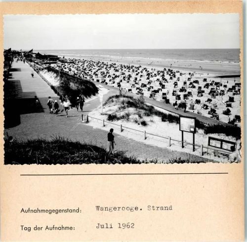 Wangerooge Strand Foto montiert auf Karton
