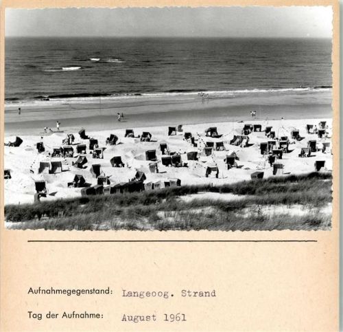 Langeoog Strand Foto montiert auf Karton