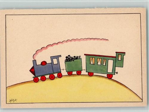 1950 sign Hölzli - Eisenbahn