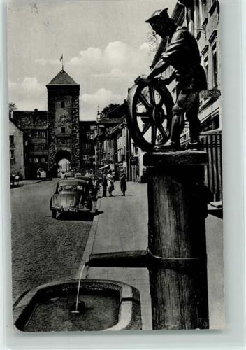Villingen Radmacherbrunnen mit Riettor