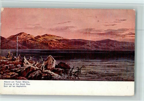 Abend am Toten Meere - Verlag Adelfinger Serie 709 Palästina Nr. 4 AK gute Erhaltung