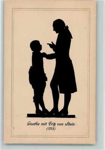 1918 Goethe mit Fritz von Stein - Ackermann Serie 104 Nr. 1341 , sehr gute Erhaltung AK