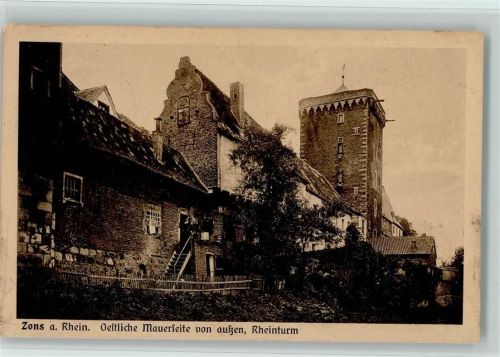Zons Östliche Mauerseite von außen Rheinturm