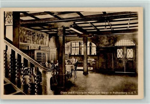 Rothenburg Hotel zum Bären Innenaufnahme Diele und Eingang