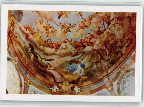 Altenburg Stift Altenburg Innenaufnahme Troger Fresko-Hauptkuppel