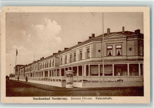 Norderney Bremer Häuser Kaiserstraße Litfaßsäule