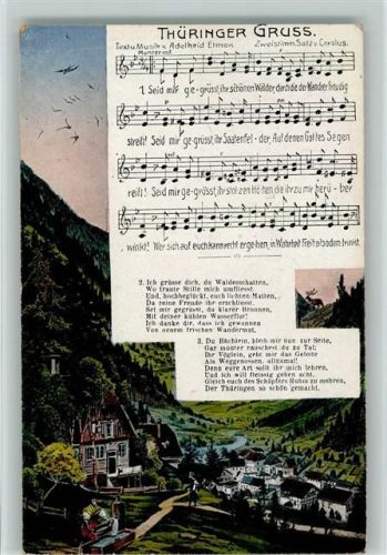 1923 Thüringer Gruss - Text und Musik Etmer AK