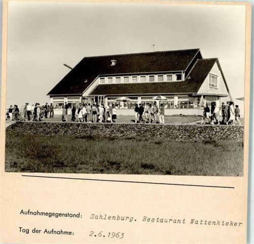 Sahlenburg Restaurant Wattenkieker 1963 Foto montiert auf Karton