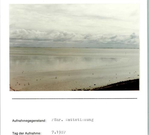 Wyk Wattmeer Foto montiert auf Karton