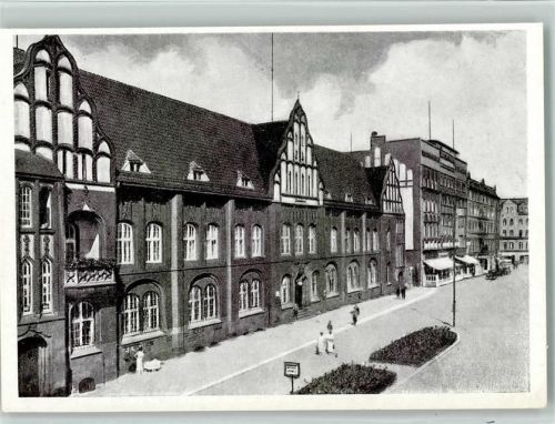 Hindenburg Bahnhofsplatz mit Postamt
