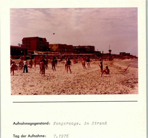 Wangerooge Am Strand Foto montiert auf Karton