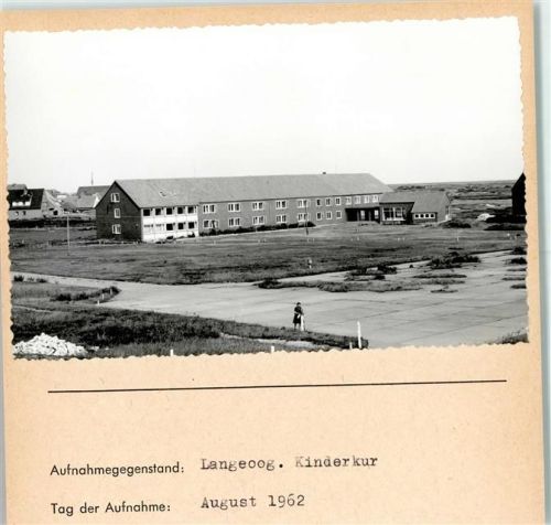 Langeoog Kinderkur Foto montiert auf Karton