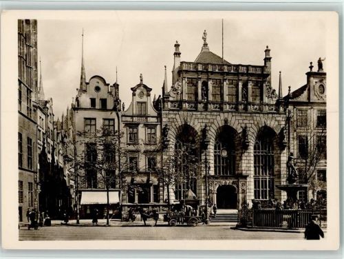 Danzig Langer Markt mit Artushof Weltkunstkarte Nr. 977