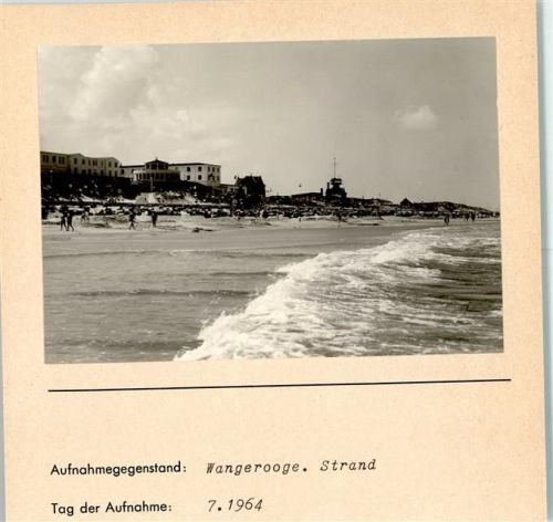 Wangerooge Strand Foto montiert auf Karton