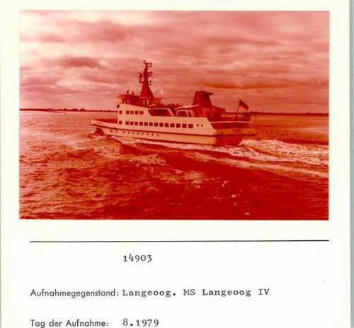Langeoog MS Langeoog IV Foto montiert auf Karton