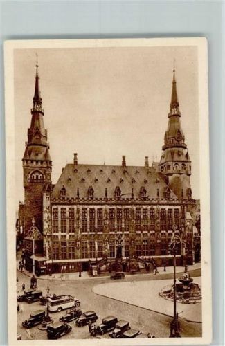 Aachen 1934 Bild 50 - Rathaus, Autos