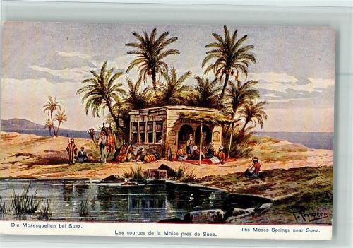Suez Mosesquellen bei Suez - Verlag Adelfinger Serie 766 Palästina Nr. 25 AK gute Erhaltung
