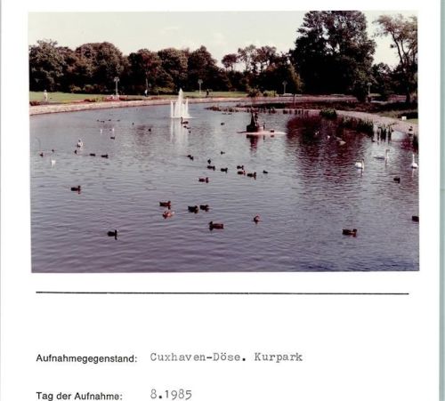 Cuxhaven Cuxhaven Döse Kurpark Foto montiert auf Karton