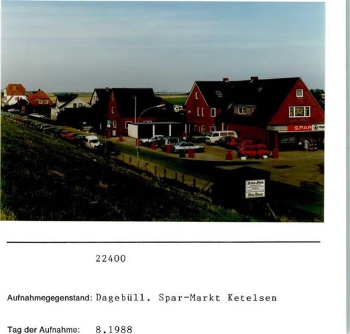 Dagebüll Spar-Markt Ketelsen Foto montiert auf Karton