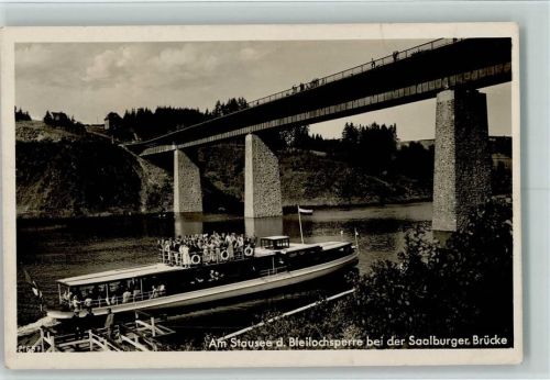 Saaletalsperre 1933 Stausee Bleilochsperre Saalburger Brücke