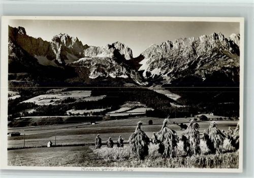 Gruttenhütte Kaisergebirge Der südliche Kaiser von Ellmau gesehen Hüttenstempel