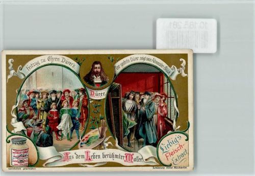 Aus dem Leben berühmter Maler, Festzug zu Ehren Dürers, Sammelbild Liebig