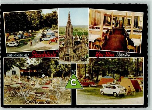 Neu-Ulm Campingplatz Steinhäule Innenansicht Terrasse Ulmer Münster