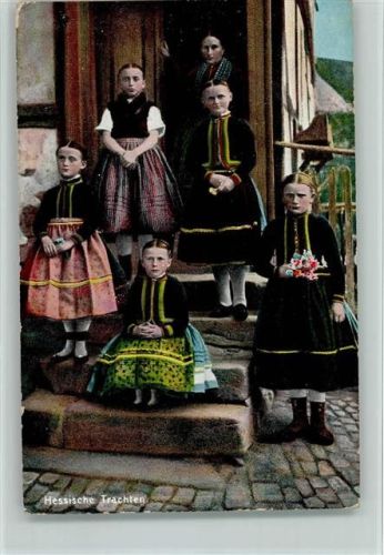 Kinder in Tracht Serie 8 Nr. 175 Trachten Hessen 1916