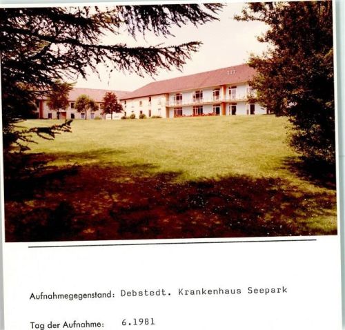Debstedt Krankenhaus Seepark Foto montiert auf Karton