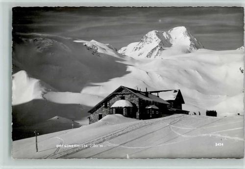 Dresdner Hütte Hüttenstempel Winteraufnahme
