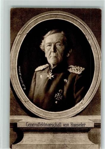 Generalfeldmarschall von Haeseler, Wohlfahrtskarte AK
