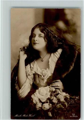 1910 Fotoverlag GG +Co Serie 533-6 , Minola Frauenschönheit mit Pelz